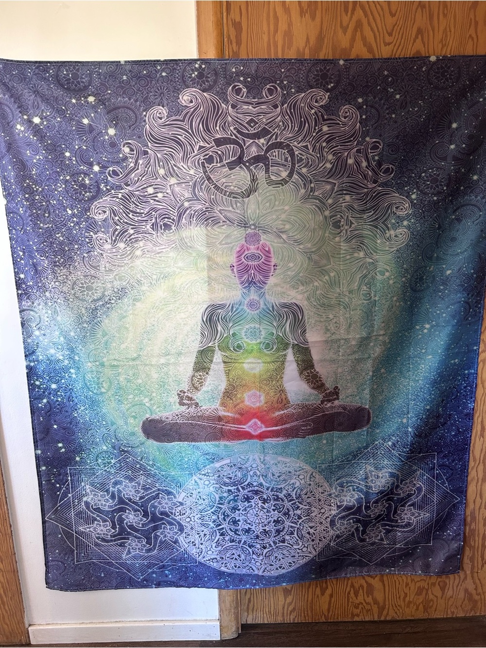 7 Chakra Meditation Tapestry 50”W x 58”H